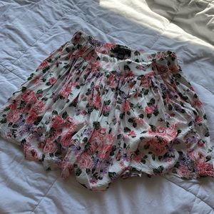 floral flowy skort
